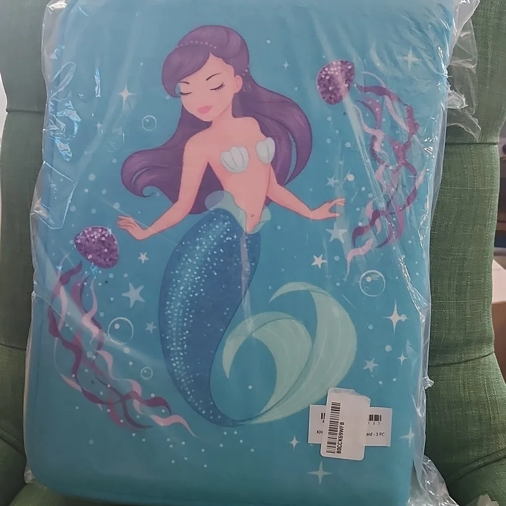 Mermaid Themed Bath Mat Set